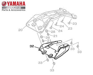 TAMPA DO PARALAMA TRASEIRO PARA MT-03 E YZF-R3 ORIGINAL YAMAHA