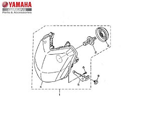 FAROL DIANTEIRO COMPLETO PARA YBR150 FACTOR ORIGINAL YAMAHA