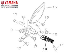 ESTRIBO DIANTEIRO ESQUERDO MT-03 E YZF R-3 ORIGINAL YAMAHA (CONSULTAR PRAZO DE ENTREGA E ESTOQUE)