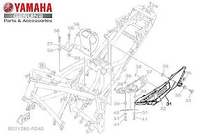 TOMADA DE AR ESQUERDA PARA MT-03 2017 A 2020 ORIGINAL YAMAHA