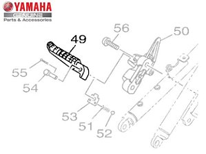 ESTRIBO TRASEIRO DIREITO PARA MT-09 E MT-09 TRACER   ORIGINAL YAMAHA