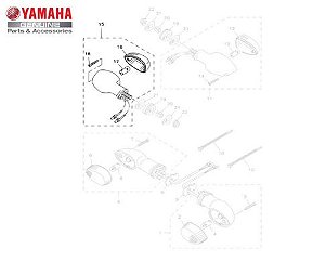 PISCA TRASEIRO DIREITO LENTE CRISTAL CONJUNTO LANDER 250 ORIGINAL YAMAHA