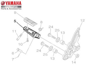 PEDALEIRA DIANTEIRA DIREITA PARA MT-07 ORIGINAL YAMAHA