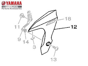 FIXADOR ESQUERDO DO PARALAMA MT07 ATE 2018 ORIGINAL YAMAHA