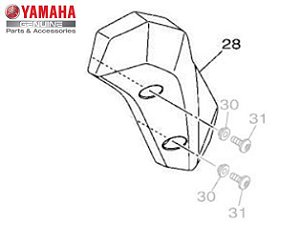 PROTETOR DO RADIADOR ESQUERDO MT-07 ATE 2018 ORIGINAL YAMAHA