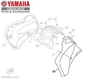 CAPA DO TANQUE LADO ESQUERDO PARA XTZ250Z TÉNÉRÉ ORIGINAL YAMAHA