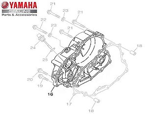 TAMPA DIREITA PRATA DA CARCAÇA DO MOTOR PARA LANDER 250, TENERE 250 E FAZER 250 ORIGINAL YAMAHA