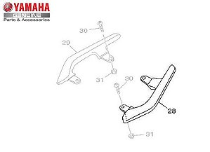 SUPORTE DO CARONA ESQUERDO PARA XJ6 F 2013/17 E XJ6 N 2013/19 ORIGINAL YAMAHA