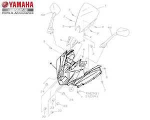 CARENAGEM FRONTAL SUPERIOR XJ6-F ORIGINAL YAMAHA