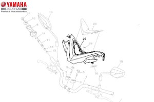 TAMPA SUPERIOR DO GUIDAO PARA NMAX 160 2017  ORIGINAL YAMAHA (CONSULTAR ESTOQUE E PRAZO DE ENTREGA)