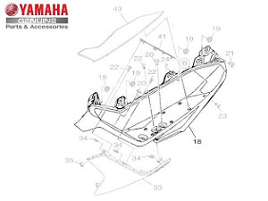 ASSOALHO DO ESTRIBO ESQUERDO PARA NMAX 160 2017 ate 2020 ORIGINAL YAMAHA (CONSULTAR ESTOQUE E PRAZO DE ENTREGA)