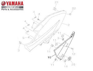 PAINEL SETA ESQUERDA PRATA NMAX 160 2017 ORIGINAL YAMAHA