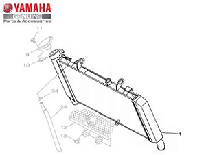 RADIADOR CONJUNTO PARA MT-09 ATÉ 2019 ORIGINAL YAMAHA