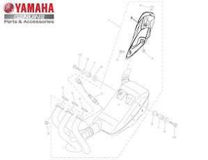 PROTETOR DO ESCAPAMENTO PARA MT-09 2015 A 2019 ORIGINAL YAMAHA