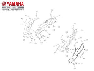 RABETA OU TAMPA LATERAL TRASEIRA ESQUERDA PARA MT-09 ATE 2019 ORIGINAL YAMAHA