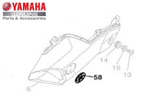 EMBLEMA DA TOMADA DE AR MT-07 E MT-09 ORIGINAL YAMAHA