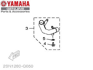 TUBO 2 DA BOMBA DA AGUA PARA MT-07 DE 2016 A 2021 ORIGINAL YAMAHA