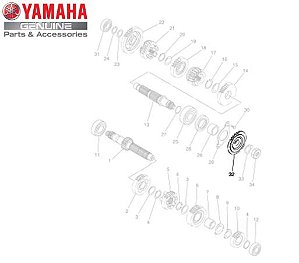 PINHAO DE TRANSMISSÃO (15D) PARA TÉNÉRÉ XT660Z E XT660R ORIGINAL YAMAHA