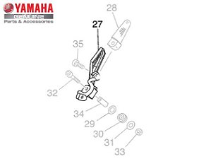 SUPORTE DO ESTRIBO TRASEIRO DIREITO PARA XT660R ORIGINAL YAMAHA