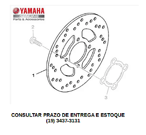 DISCO DE FREIO DIANTEIRO NOVA NEO 125 2017 ATE 2025 ORIGINAL YAMAHA (CONSULTAR PRAZO DE ENTREGA E ESTOQUE)