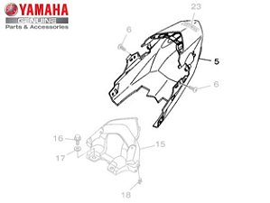 TAMPA TRASEIRA DA LANTERNA PARA YS FAZER 150 E YBR FACTOR 150 ORIGINAL YAMAHA