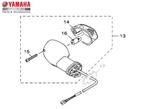 PISCA TRASEIRO DIREITO PARA YBR150 FACTOR E YBR125 FACTOR ORIGINAL YAMAHA