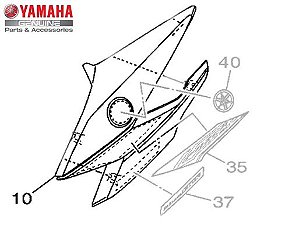 TOMADA DE AR ESQUERDA PARA FAZER 150 2014 A 2022 ORIGINAL YAMAHA