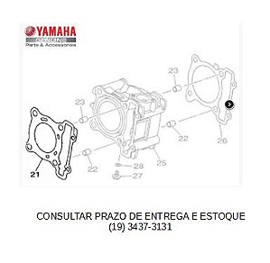 GAXETA OU JUNTA DO CABEÇOTE PARA NMAX 160 2017 ATE 2025 ORIGINAL YAMAHA (CONSULTAR PRAZO DE ENTREGA E ESTOQUE)