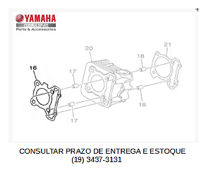 GAXETA OU JUNTA DO CABEÇOTE DO CILINDRO NOVA NEO 125 ORIGINAL YAMAHA (CONSULTAR PRAZO DE ENTREGA E ESTOQUE)