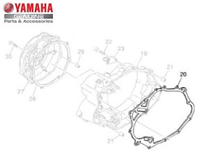 JUNTA DA TAMPA ESQUERDA DA EMBREAGEM PARA XT660R , XT660Z TÉNÉRÉ E MT-03 660CC 2008 ORIGINAL YAMAHA