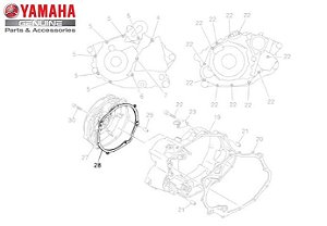 JUNTA DA TAMPA DA EMBREAGEM (TAMPA BOMBA ÓLEO) PARA XT660Z TÉNÉRÉ E XT660R ORIGINAL YAMAHA