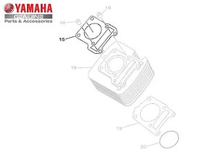 JUNTA DE CABECOTE PARA YBR125 E YBR125 FACTOR ATE 2015 ORIGINAL YAMAHA