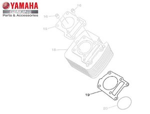 JUNTA DO CILINDRO PARA YBR125 E YBR125 FACTOR ATE 2015 ORIGINAL YAMAHA