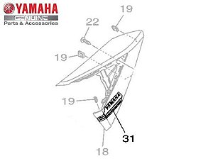 GRÁFICO ESQUERDO DA MOLDURA LATERAL PARA NEO 125 2016 A 2020 ORIGINAL YAMAHA