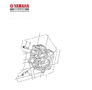 CABEÇOTE DO CILINDRO PARA FLUO 125 2023 E 2024 ORIGINAL YAMAHA