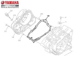 GAXETA ( JUNTA ) DA TAMPA DA CARCAÇA DIREITA PARA XTZ 150 CROSSER , YBR FACTOR 150, FAZER 150,FZ 15 2023 ORIGINAL YAMAHA