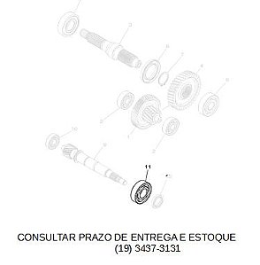ROLAMENTO ENGRENAGEM MOTORA PRIMARIA 16T(6204) PARA NEO 125 2017 ATE 2025/ FLUO 125 2023 E 2024 ORIGINAL YAMAHA
