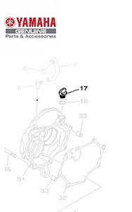 MEDIDOR DO NIVEL DE OLEO TAMPA DA CARCACA 2 (MENOR) FLUO 125 2023 E 2024 ORIGINAL YAMAHA