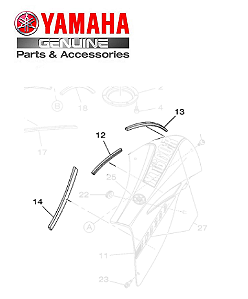 AMORTIZADOR DA TOMADA DE AR XT 660R ORIGINAL YAMAHA