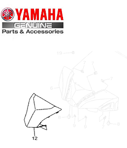 PARABRISA PARA FLUO 125 2023 E 2024 ORIGINAL YAMAHA