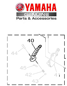 ESTRIBO TRASEIRO DIREITO FLUO 125 2023 E 2024 ORIGINAL YAMAHA