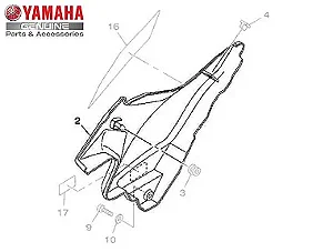 TAMPA LATERAL DIREITA FACTOR 125 2009 ATE 2016 ORIGINAL YAMAHA (CONSULTAR PRAZO DE ENTREGA E ESTOQUE)