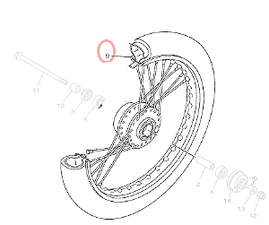 ARO DA RODA DIANTEIRA PARA CRYPTON 2014,15,16 ORIGINAL YAMAHA **ULTIMA PEÇA**