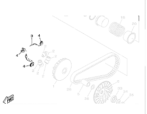 CORREDIÇA DA EMBREAGEM NEO 125 2017 ATE 2025 ORIGINAL YAMAHA (CONSULTAR PRAZO DE ENTREGA E ESTOQUE)