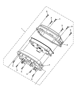 MEDIDOR CONJUNTO (PAINEL) PARA NMAX 160 2021 ORIGINAL YAMAHA