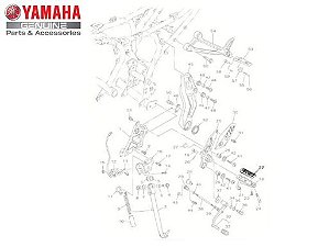 CAPA (BORRACHA) DA PEDALEIRA DIANTEIRA PARA MT 07 ORIGINAL YAMAHA