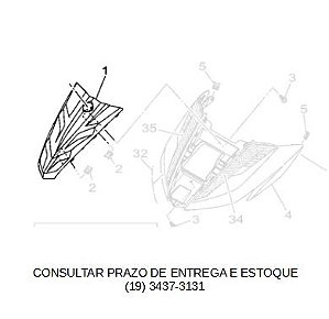 PAINEL FRONTAL NOVA NEO 125 PRETO 2023 ATE 2025 ORIGINAL YAMAHA (CONSULTAR PRAZO DE ENTREGA E ESTOQUE)