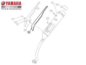 AMORTIZADOR DO SILENCIADOR LADO DIREITO PARA YAMAHA XT 660R DE 2009 A 2017 ORIGINAL