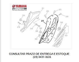 TOMADA DE AR ESQUERDA PARA CROSSER 150 2015 A 2021 CROSSER LARANJA ORIGINAL YAMAHA (CONSULTAR PRAZO DE ENTREGA E ESTOQUE)
