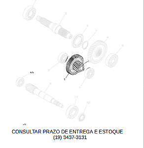 EIXO PRINCIPAL12D/50D PARA NEO 125 2017 ATE 2025 ORIGINAL YAMAHA (CONSULTAR PRAZO DE ENTREGA E ESTOQUE)